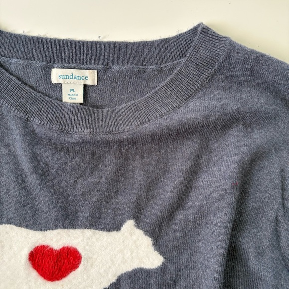 Sundance Mighty Polar Bear Sweater in Blue Women's Size PL - Picture 4 of 9